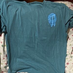 SHEIN Blue Short Sleeve Tee with Graphic